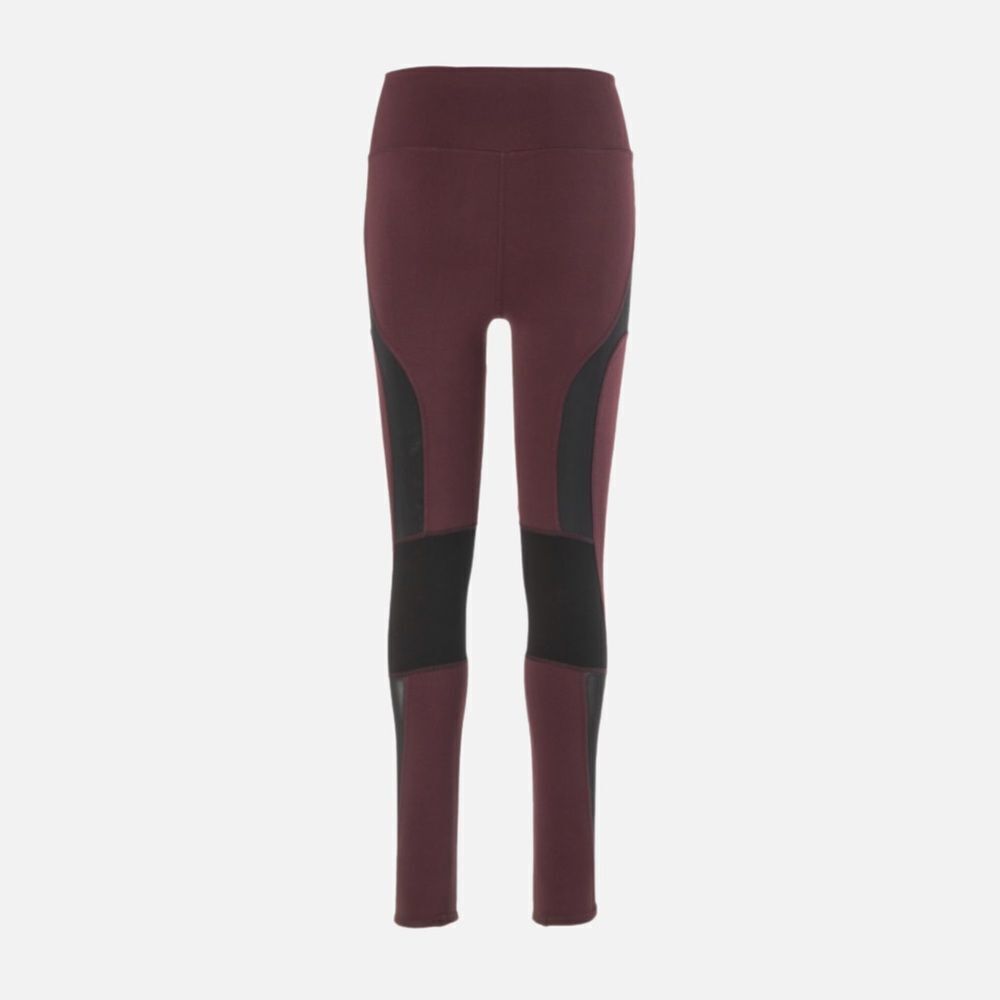 Free People Women’s Cool Rider Leggings Burgundy and Black XS - Picture 3 of 14